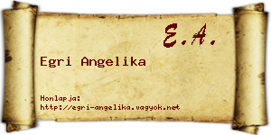Egri Angelika névjegykártya